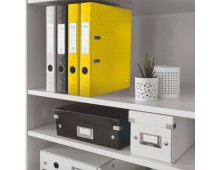 Biblioraft Leitz 180 WOW, carton laminat, partial reciclat, FSC, A4, 52 mm, galben