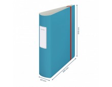 Biblioraft LEITZ 180 Active Cosy, polyfoam, A4, 82 mm, albastru celest