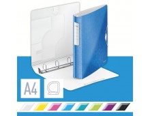 Caiet mecanic LEITZ Active WOW SoftClick, polyfoam, A4, mecanism 4DR, inel 30 mm, albastru