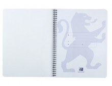 Caiet cu spirala, OXFORD School Touch, A4, 70 file-90g/mp, 4 perf, coperta carton albastru-dictando