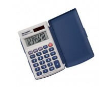 Calculator de buzunar, 8 digits, 105 x 64 x 11 mm, dual power, capac plastic, SHARP EL-243S - gri