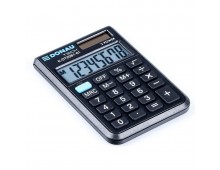 Calculator de buzunar, 8 digits, 88 x 59 x 10 mm, capac din plastic, Donau Tech DT2081 - negru