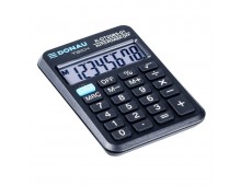 Calculator de buzunar, 8 digits, 88 x 59 x 10 mm, Donau Tech DT2083 - negru