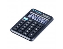 Calculator de buzunar, 8 digits, 88 x 59 x 10 mm, Donau Tech DT2083 - negru