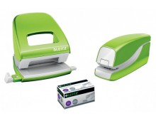 Capsator electric LEITZ WOW NeXXt Series, cu baterii, 10 coli, 1000 capse e1 incluse, verde