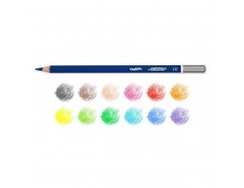 Creioane colorate CARIOCA Acquarell, hexagonale, 12 culori/cutie - cutie metalica