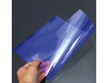 Coperta plastic PVC, 200 microni, A4, 100/top Office Products - albastru transparent
