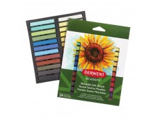 Creioane pastel soft DERWENT Academy, 24 buc/set, diverse culori