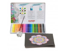 Creioane colorate, cutie metal, 36 culori/set, ALPINO Color Experience