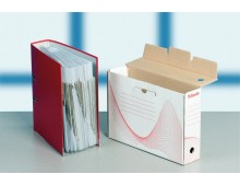 Cutie depozitare si arhivare Esselte Standard, carton, 100% reciclat, FSC, reciclabil, 100 mm, alb