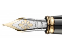 Stilou Diplomat Excellence A2, cu penita M, din otel inoxidabil - Black Lacquer Gold