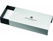 Stilou DIPLOMAT Excellence A2, cu penita M, din otel inoxidabil - Lapis Black Matt Chrome
