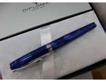 Stilou DIPLOMAT Excellence A2, cu penita M, aurita 14kt. - Sky Line Blue Chrome