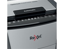 Distrugator documente automat REXEL OPTIMUM 300M, P5, micro-cut (particule), 300 coli, cos 60l, negr