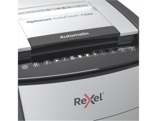 Distrugator documente automat REXEL OPTIMUM 750M, P5, micro-cut (particule), 750 coli, cos 140l, neg