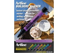 Marker ARTLINE, pentru constructori, corp plastic, varf rotund 2.3mm - negru