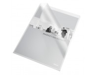 File din plastic, A4, transparent cristal, deschidere in L, 115 mic., 10 buc/set ESSELTE Standard