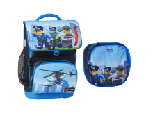 Ghiozdan scoala Maxi + sac sport, LEGO Core Line - design City Police Chopper