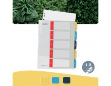 Index LEITZ Cosy, imprimabil, PP, A4, 1-5, multicolor