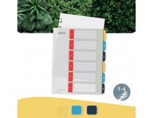 Index LEITZ Cosy, imprimabil, PP, A4, 1-6, multicolor