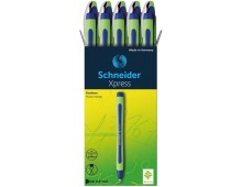 Liner SCHNEIDER Xpress, rubber grip, varf fetru 0.8mm - albastru