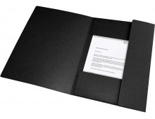 Mapa A4, carton MultiStrat 390g/mp, cu elastic, OXFORD Top File - negru