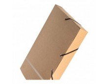 Mapa carton reciclat, cu elastic, 25mm latime, OXFORD Touareg - kraft/alb