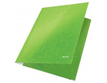 Mapa cu elastic Leitz WOW, carton laminat, FSC, A4, 250 coli, verde