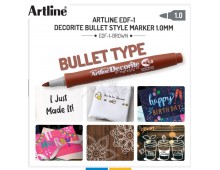 Marker ARTLINE Decorite, varf rotund 1.0mm - maro