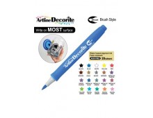 Marker ARTLINE Decorite, varf flexibil (tip pensula) - albastru