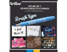 Marker ARTLINE Decorite, varf flexibil (tip pensula) - bleu