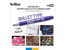 Marker ARTLINE Decorite, varf flexibil (tip pensula) - mov pastel