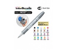Marker ARTLINE Decorite, varf flexibil (tip pensula) - argintiu