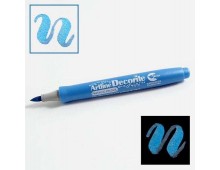Marker ARTLINE Decorite, varf flexibil (tip pensula) - albastru metalizat
