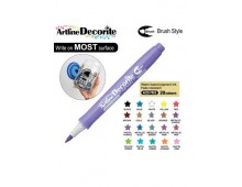 Marker ARTLINE Decorite, varf flexibil (tip pensula) - mov metalizat