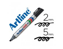 Permanent marker ARTLINE 109, corp plastic, varf tesit 2.0-5.0mm - negru