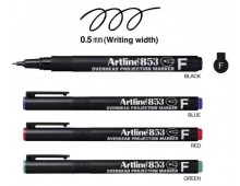 OHP Permanent marker ARTLINE 853, varf fin - 0.5mm - negru