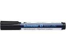 Marker SCHNEIDER Maxx 290, pentru tabla de scris+flipchart, varf rotund 2-3mm - negru