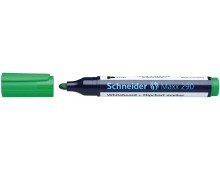 Marker SCHNEIDER Maxx 290, pentru tabla de scris+flipchart, varf rotund 2-3mm - verde