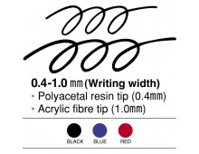 Marker pentru tabla de scris ARTLINE 541T, doua capete - varfuri rotunde 0.4mm/1.0mm - rosu