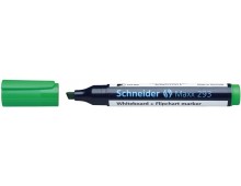 Marker SCHNEIDER Maxx 293, pentru tabla de scris+flipchart, varf tesit 2-5mm - verde