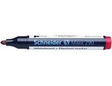 Marker SCHNEIDER Maxx 290, pentru tabla de scris+flipchart, varf rotund 2-3mm - rosu