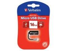 Memorie USB 2.0, 16GB, negru, VERBATIM Micro