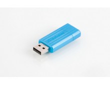 Memorie USB 2.0, 4GB, albastru, VERBATIM PinStripe