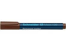 Permanent marker SCHNEIDER Maxx 130, varf rotund 1-3mm - maro