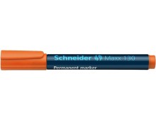 Permanent marker SCHNEIDER Maxx 130, varf rotund 1-3mm - portocaliu