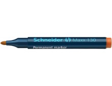 Permanent marker SCHNEIDER Maxx 130, varf rotund 1-3mm - portocaliu