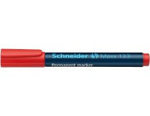 Permanent marker SCHNEIDER Maxx 133, varf tesit 1+4mm - rosu