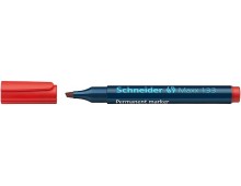 Permanent marker SCHNEIDER Maxx 133, varf tesit 1+4mm - rosu