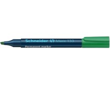 Permanent marker SCHNEIDER Maxx 133, varf tesit 1+4mm - verde